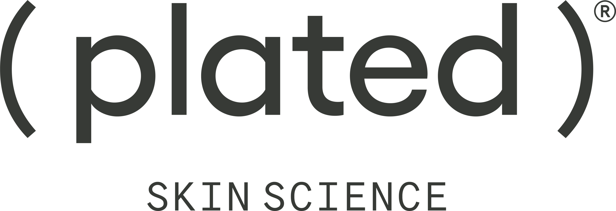 Plated logo